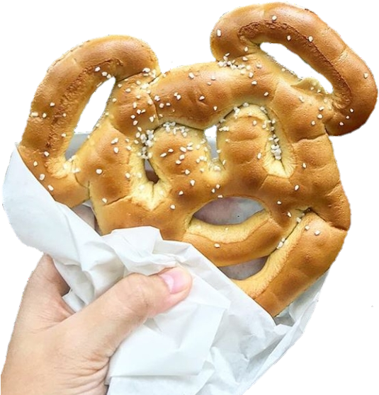 Handheld Giant Pretzel PNG