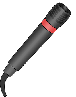 Handheld Microphone Vector Illustration PNG