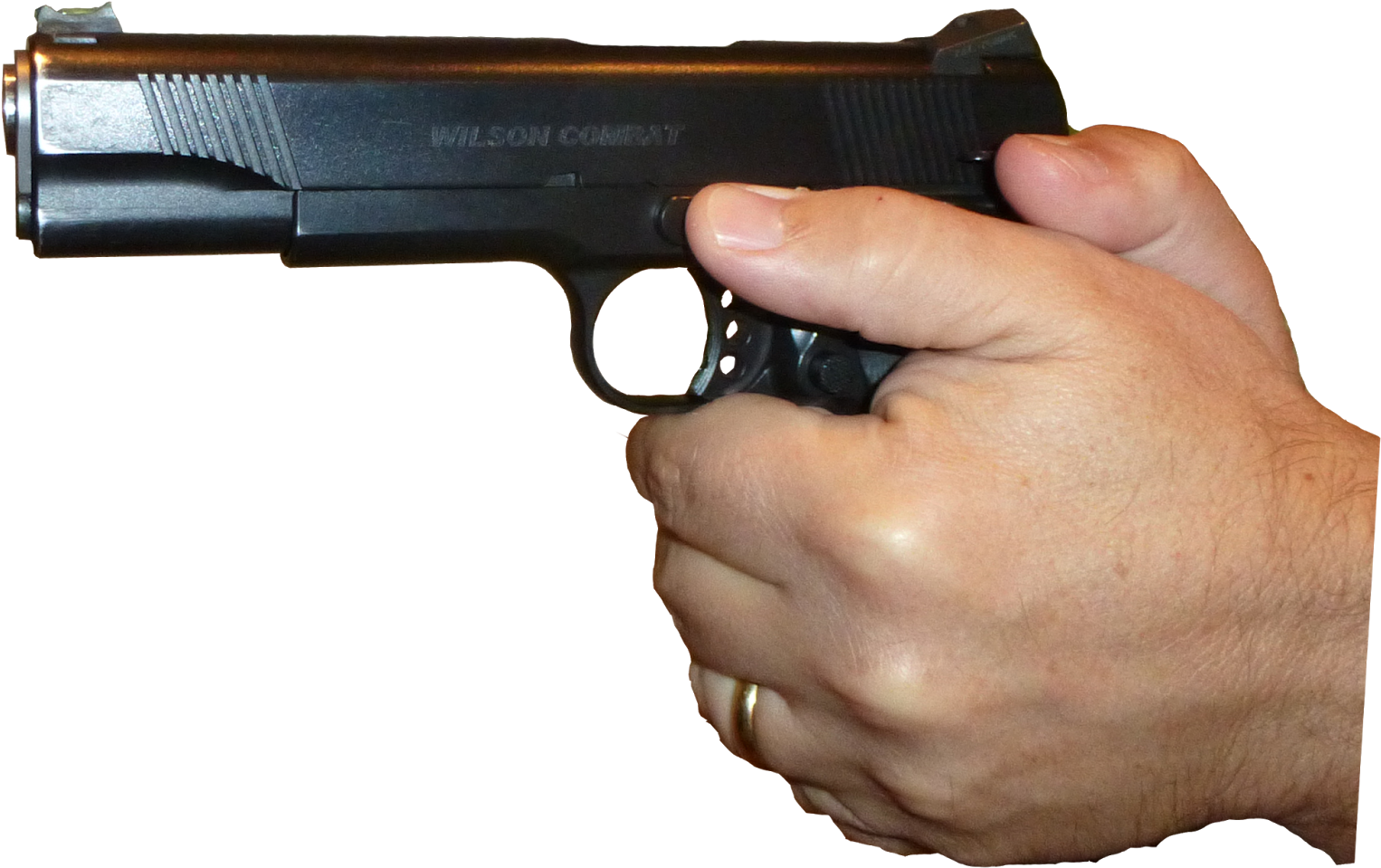 Handheld Pistol Ready Position PNG