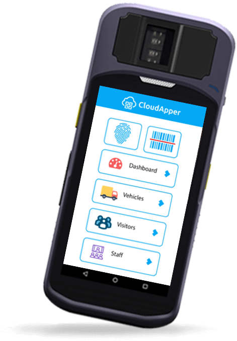 Handheld Scannerwith Cloud Apper Screen PNG