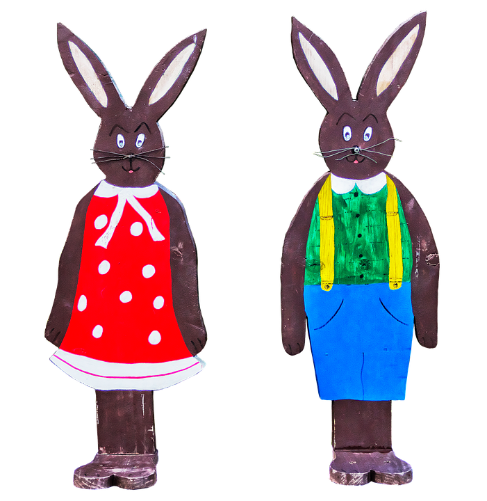 Handmade Easter Bunny Cutouts PNG