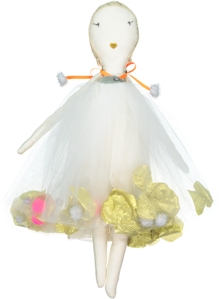 Handmade Fabric Angel Doll PNG