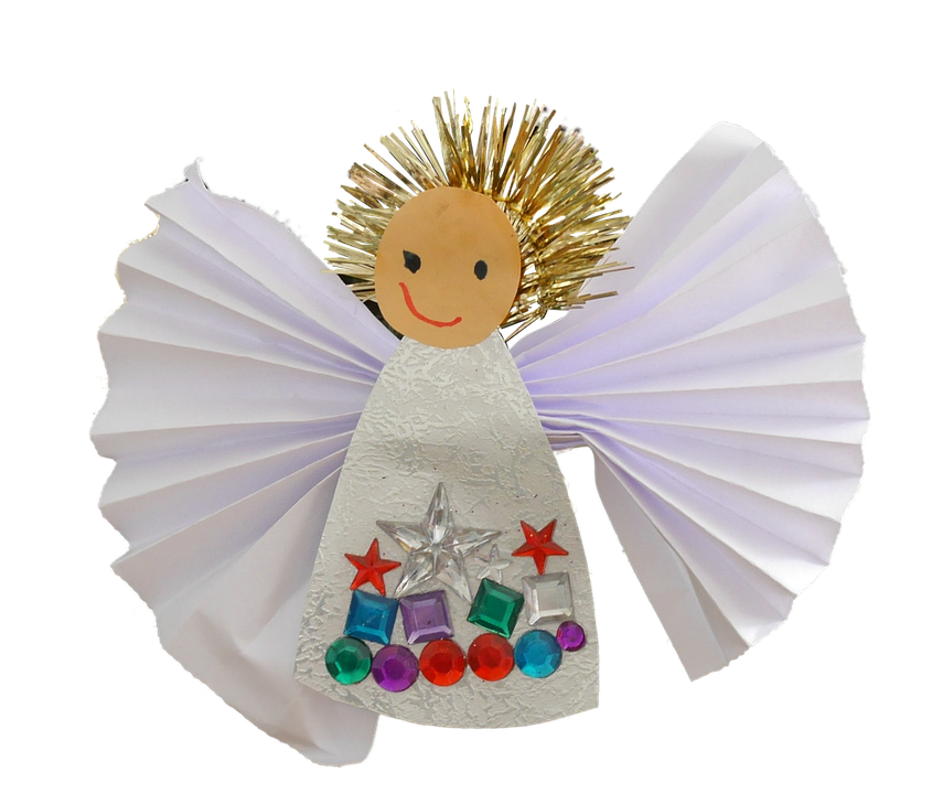 Handmade Paper Angel Decoration PNG