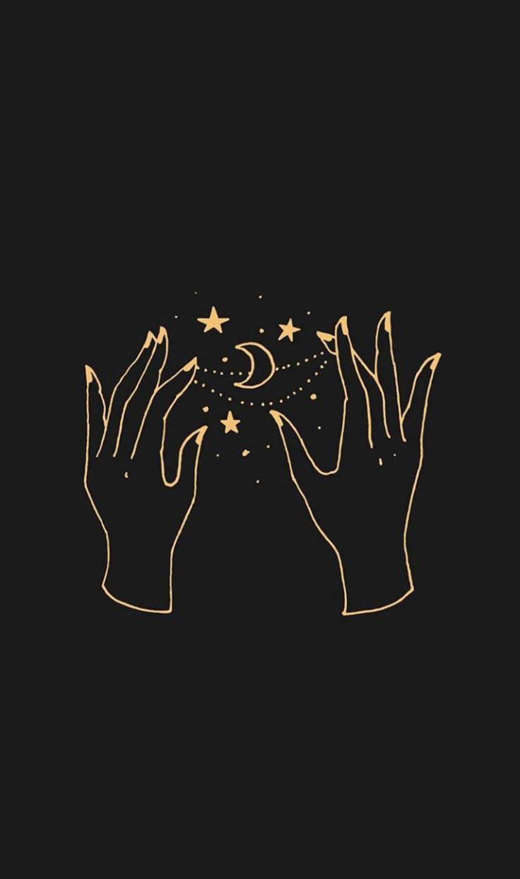 Hands And Stars Aesthetic Drawing
