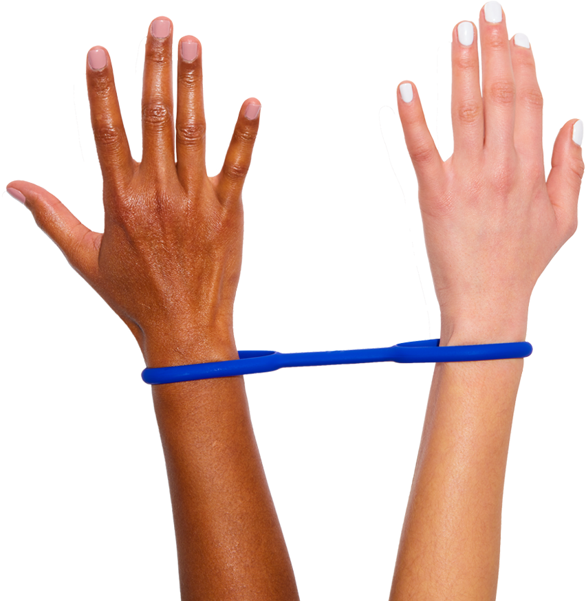 Hands Bound With Plastic Tie PNG