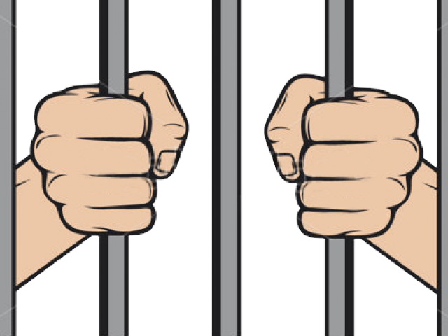 Hands Holding Prison Bars PNG