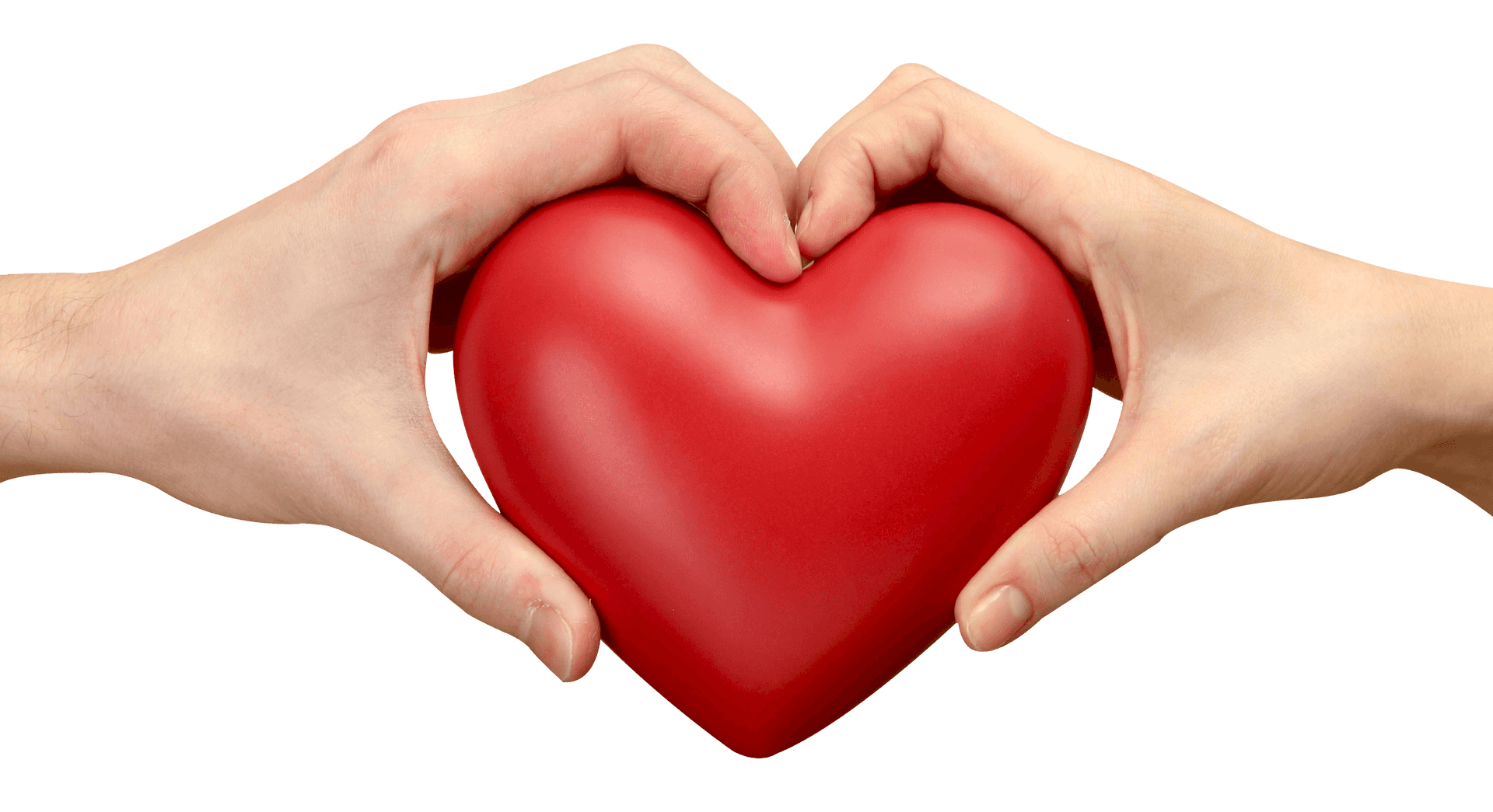 Hands Holding Red Heart PNG