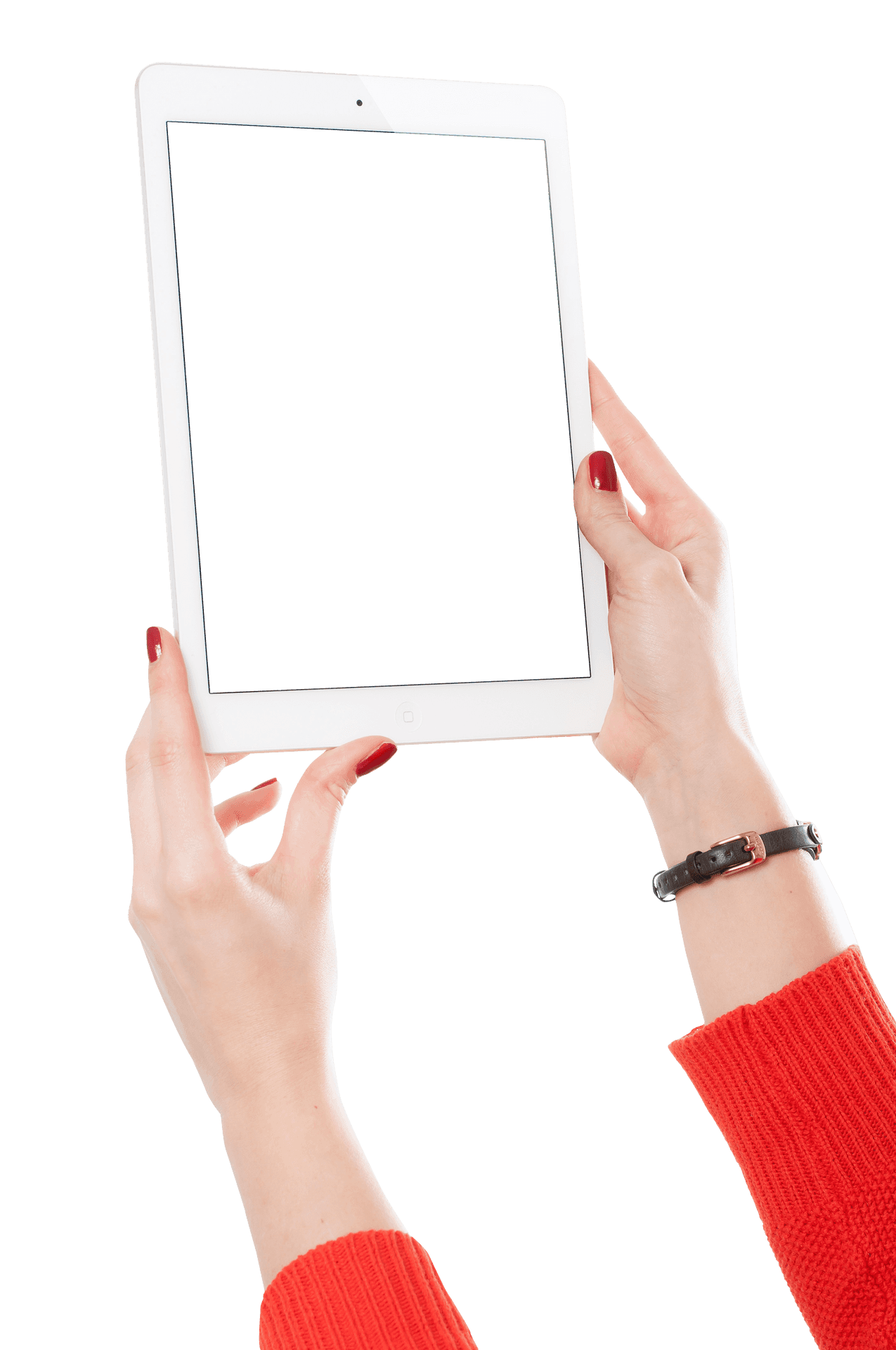 Hands Holding Tablet Isolated PNG
