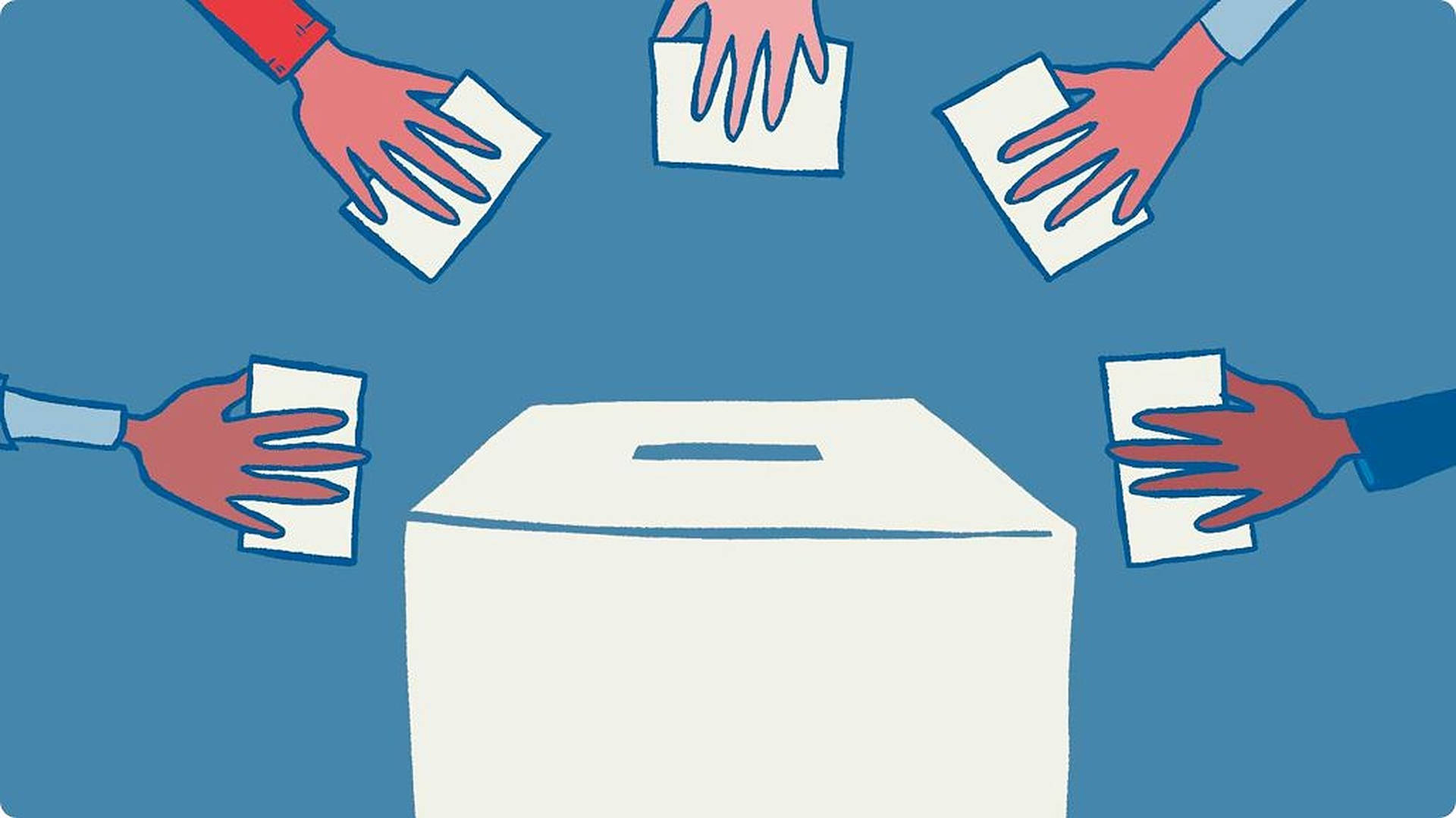 Hands On Ballot Election Background
