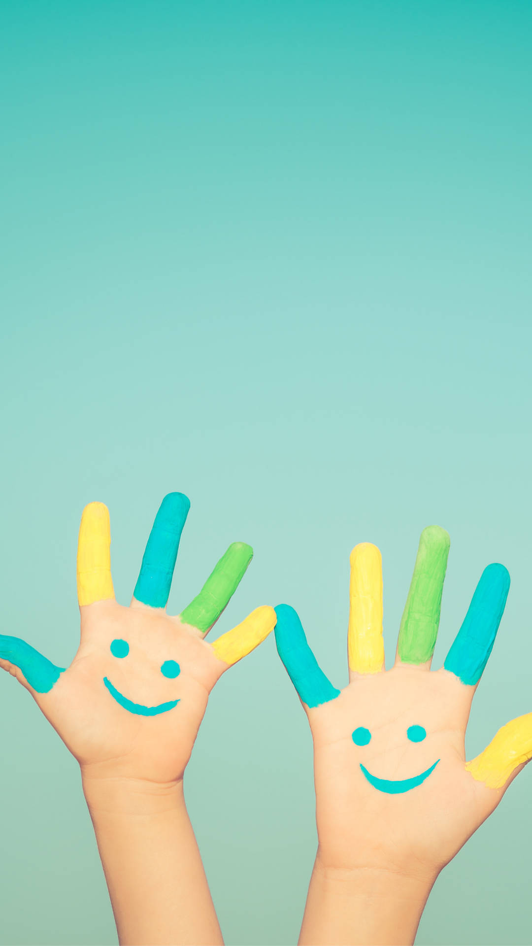 Hands Painted With Emojis Wallpaper