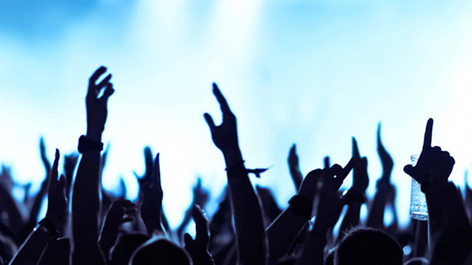Hands Up In Concert Party Wallpaper