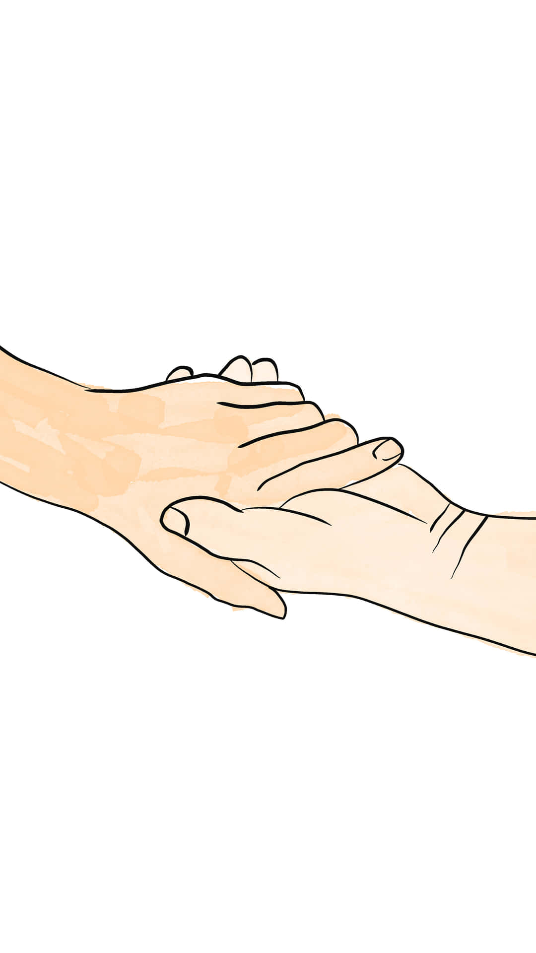 Handshake Drawing Wallpaper