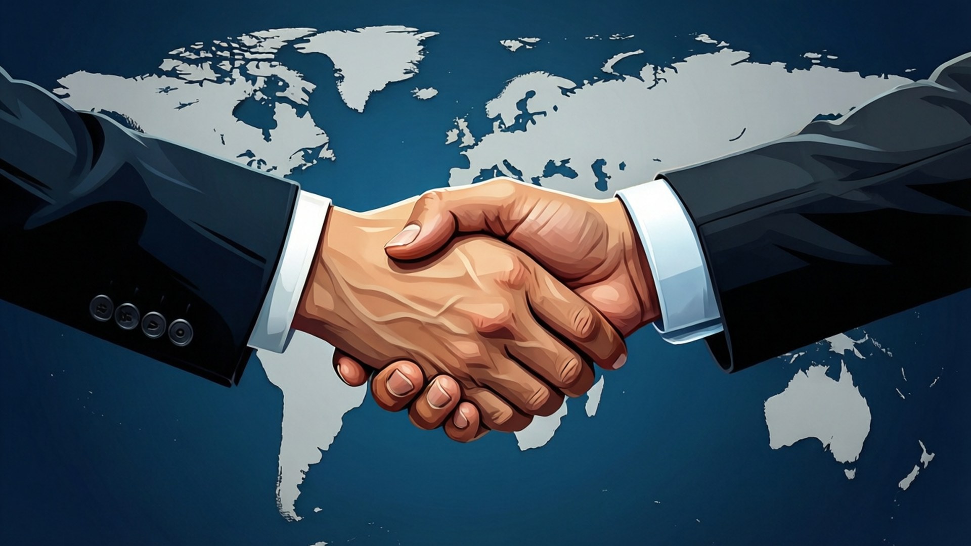 Poignée de Main Globale Fonds d'écran