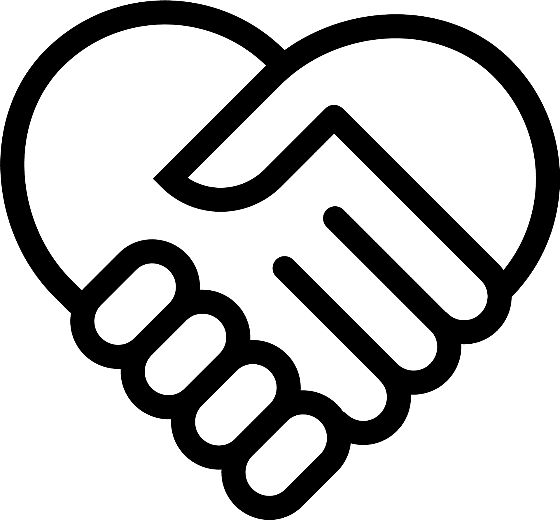 Handshake Heart Clipart PNG