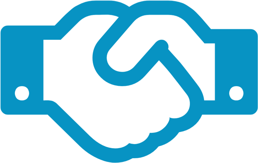 Handshake Icon Blue PNG