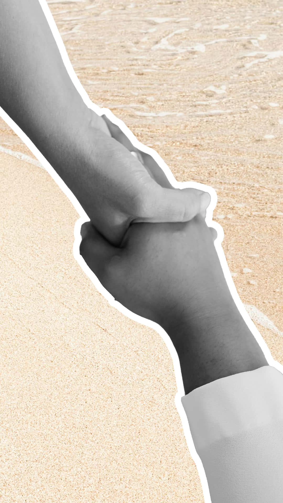 Handshake On Beach Wallpaper