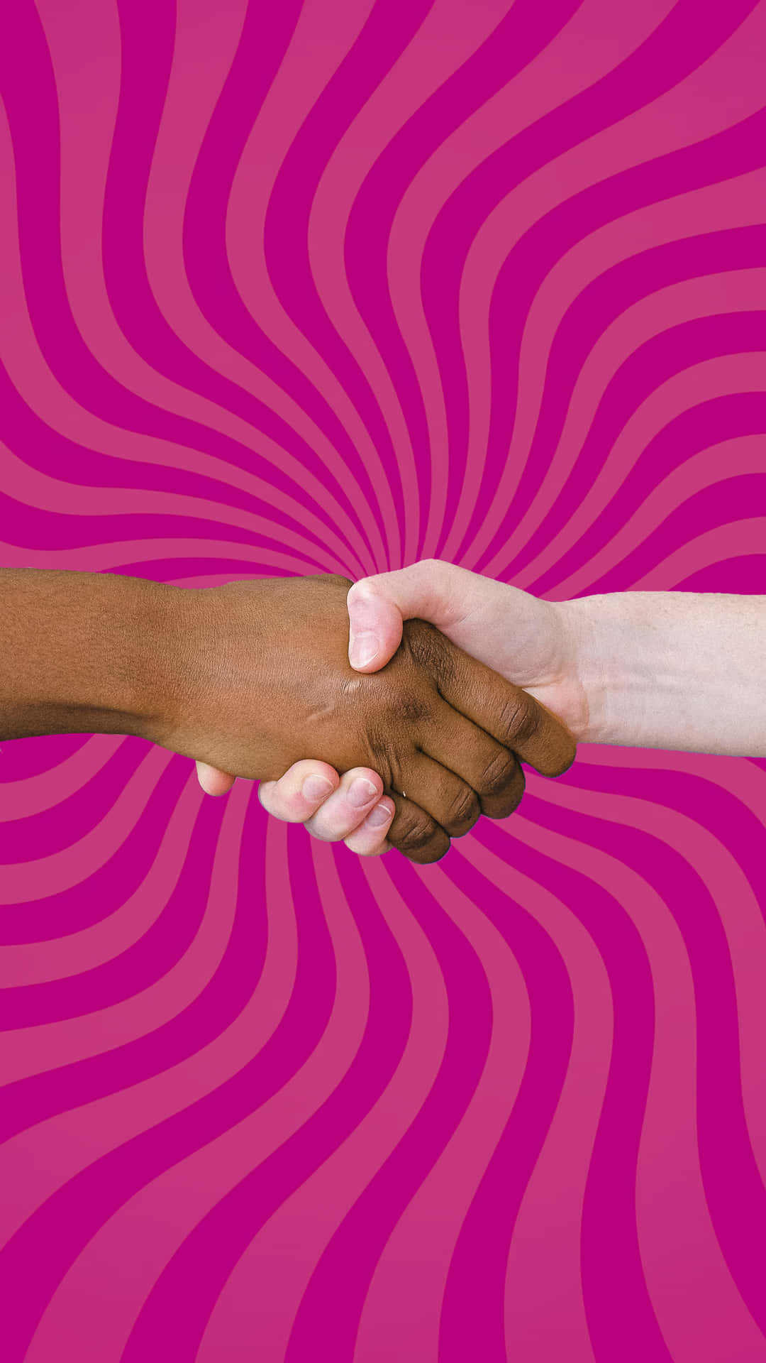 Business Handshake on a Pink Background Wallpaper