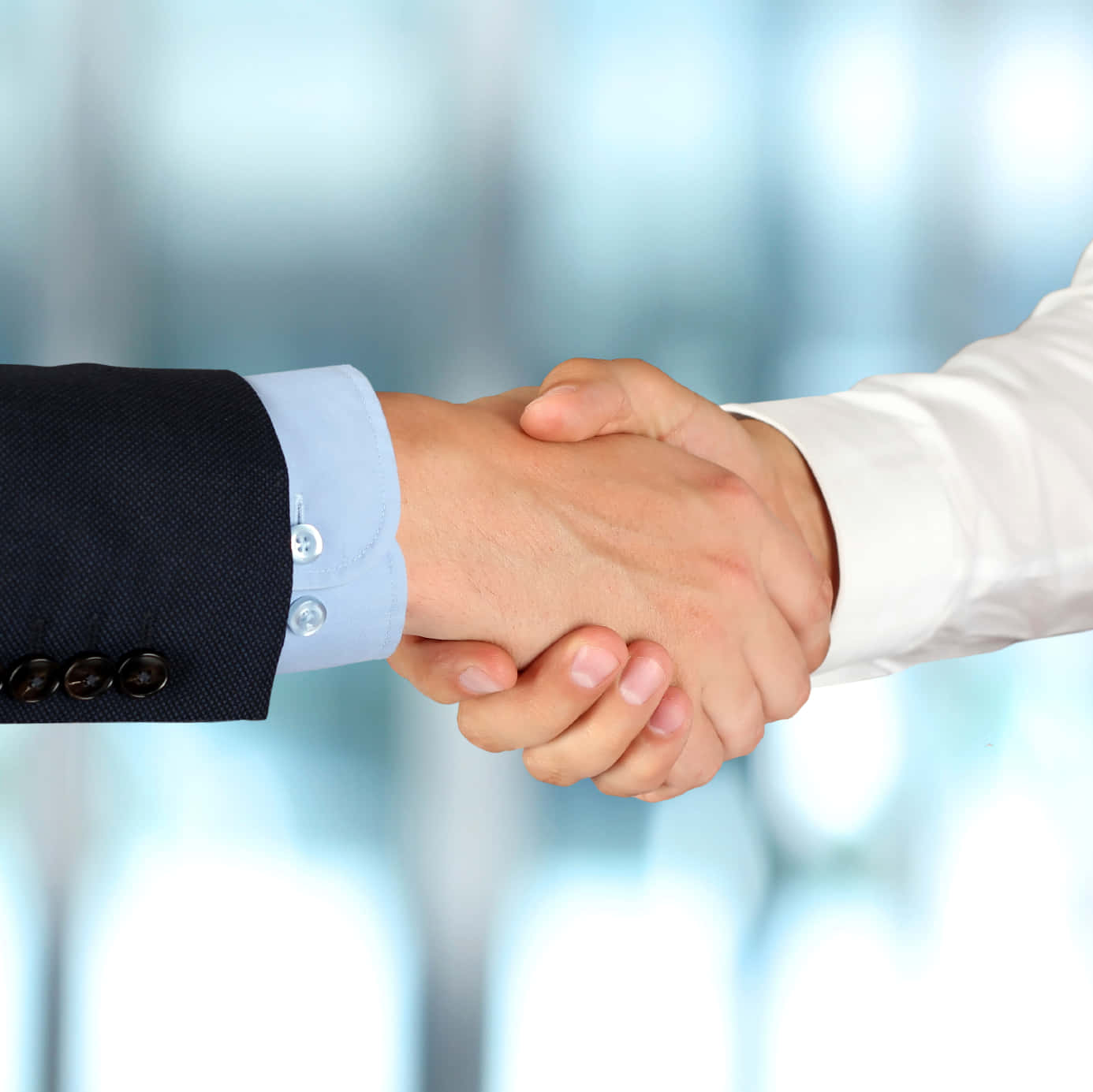Handshake In Blurred Office Picture