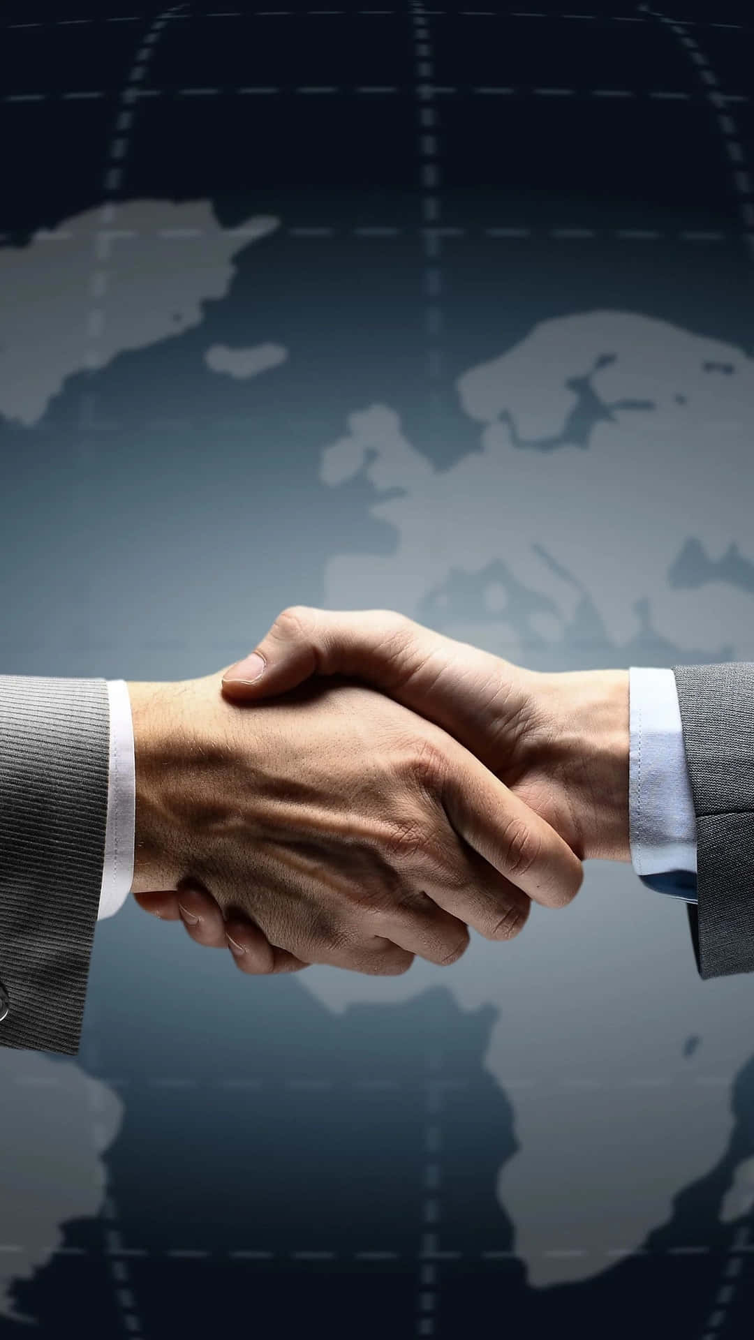 Businessmen Handshake In World Map Picture