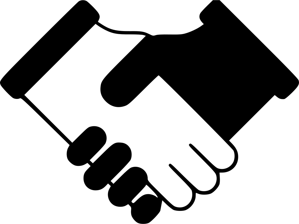 Handshake Silhouette Graphic PNG