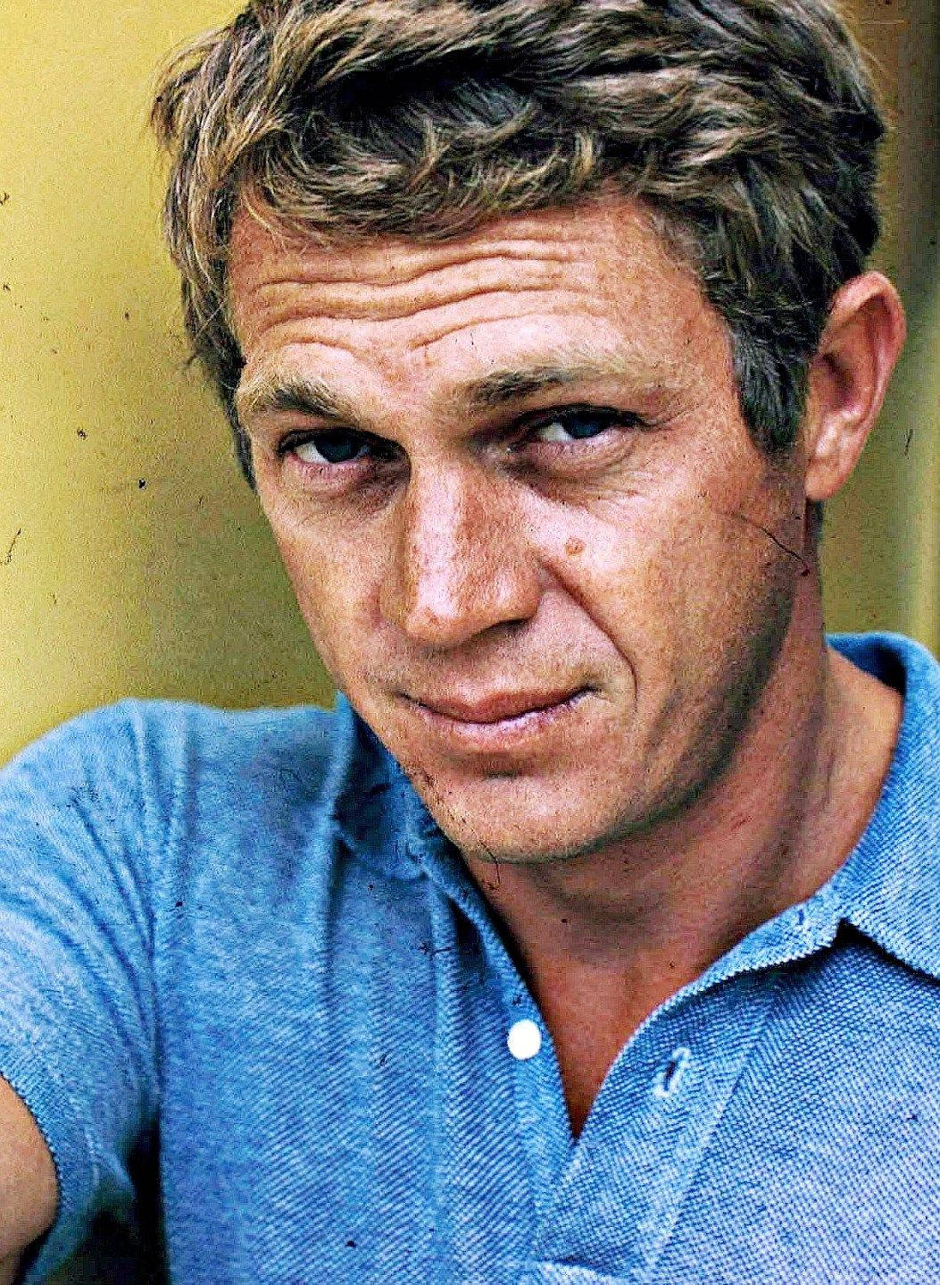smukke amerikanske skuespiller Steve McQueen tæt vinkel skud Wallpaper