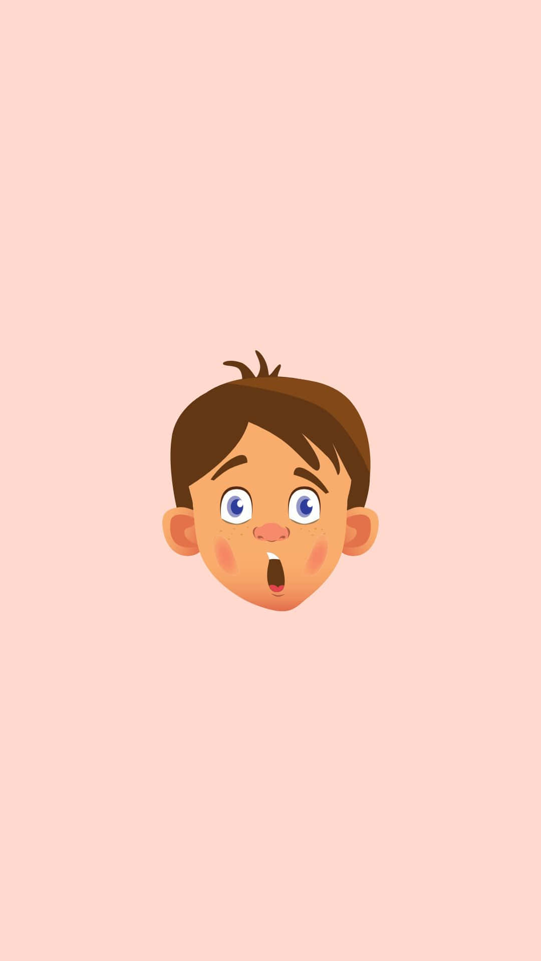 Handsome Boy Cartoon With Shocked Expression Wallpaper