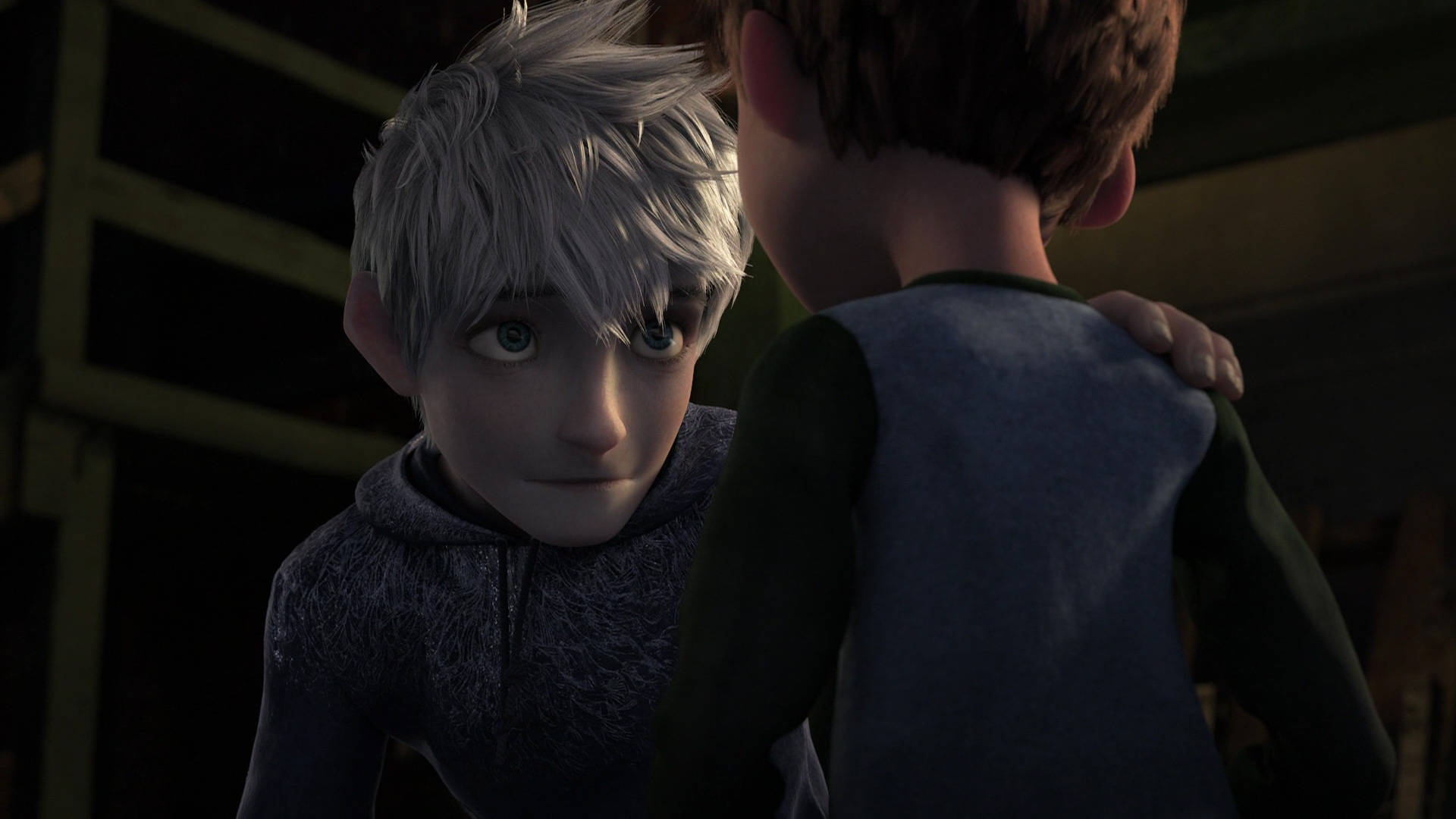 A Boy Is Hugging Another Boy In An Animated Movie Wallpaper