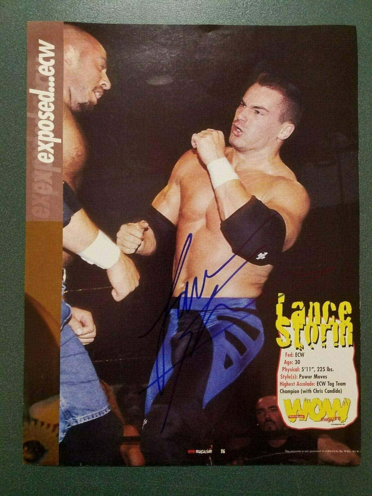 Attraktiverkanadischer Professioneller Wrestler Lance Storm, Fotografiert In Aktion Wallpaper