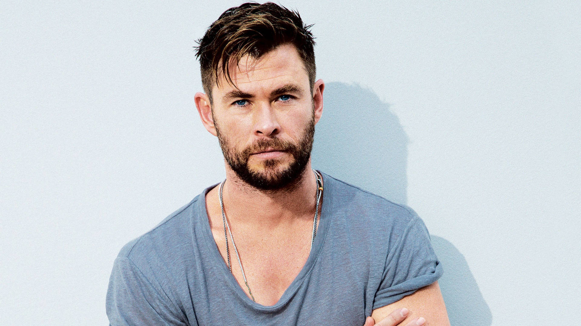 Download Handsome Portrait Of Chris Hemsworth Wallpaper 