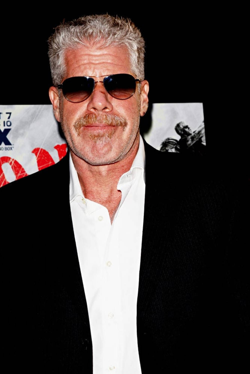 Handsome Ron Perlman In A Suit Wallpaper