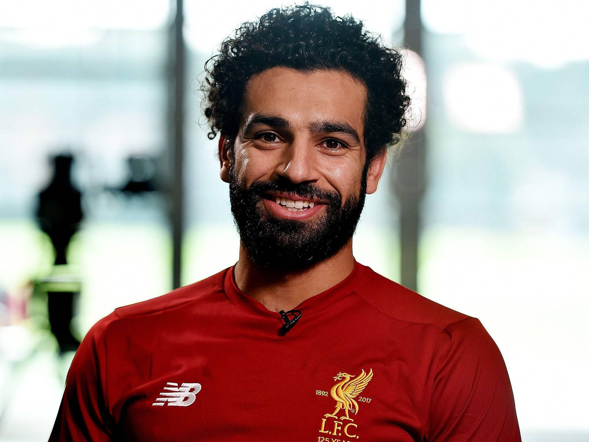 Handsome Smiling Mohamed Salah Wallpaper