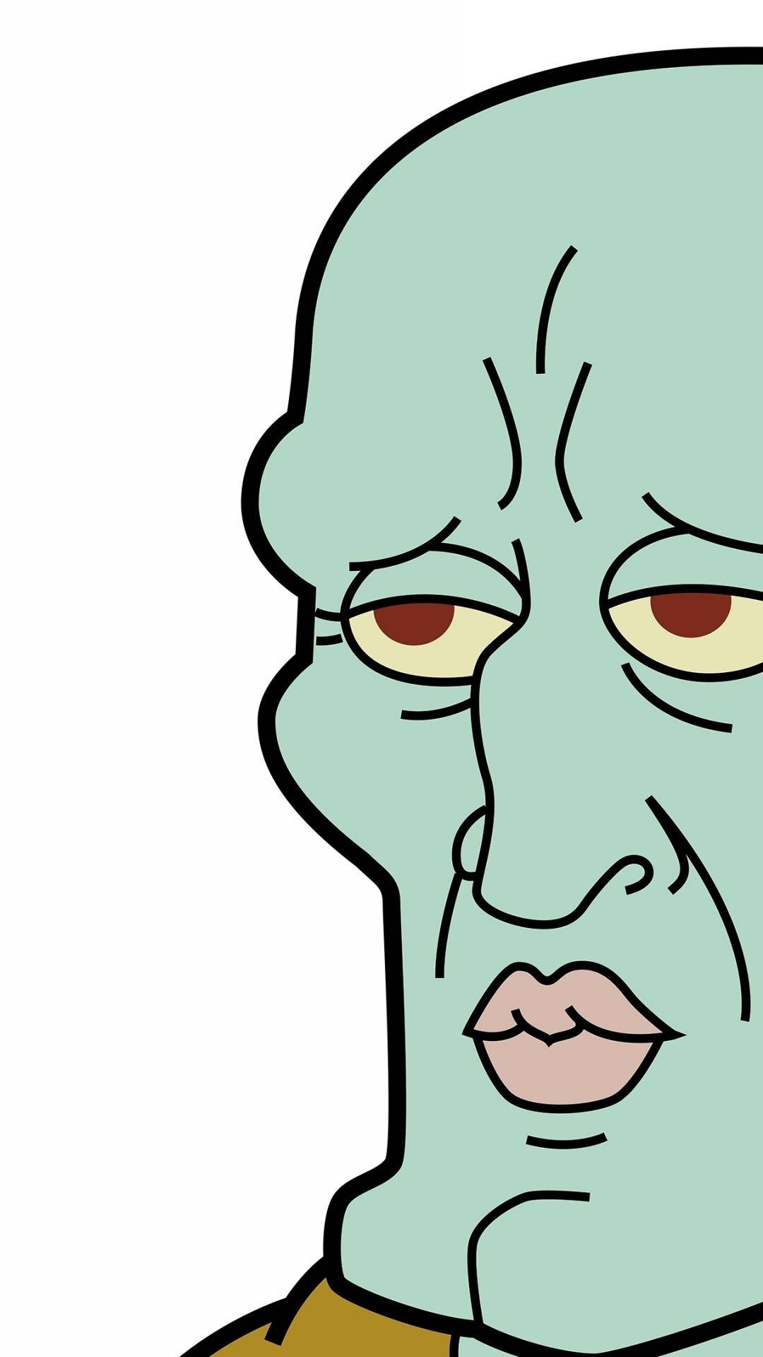 Handsome Squidward Tentacles Looking Majestically Wallpaper