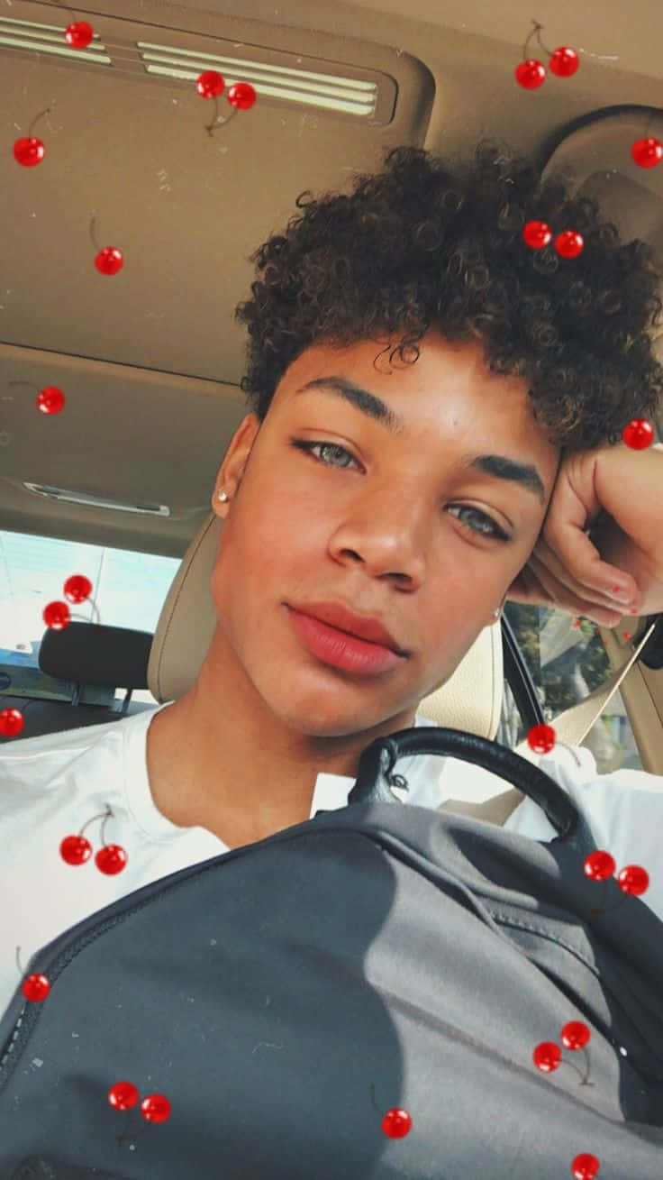 Handsome Teen Boy Car Selfie Wallpaper