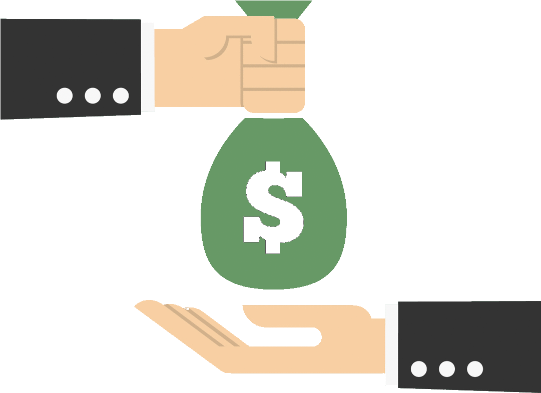 Handto Hand Money Exchange Vector PNG