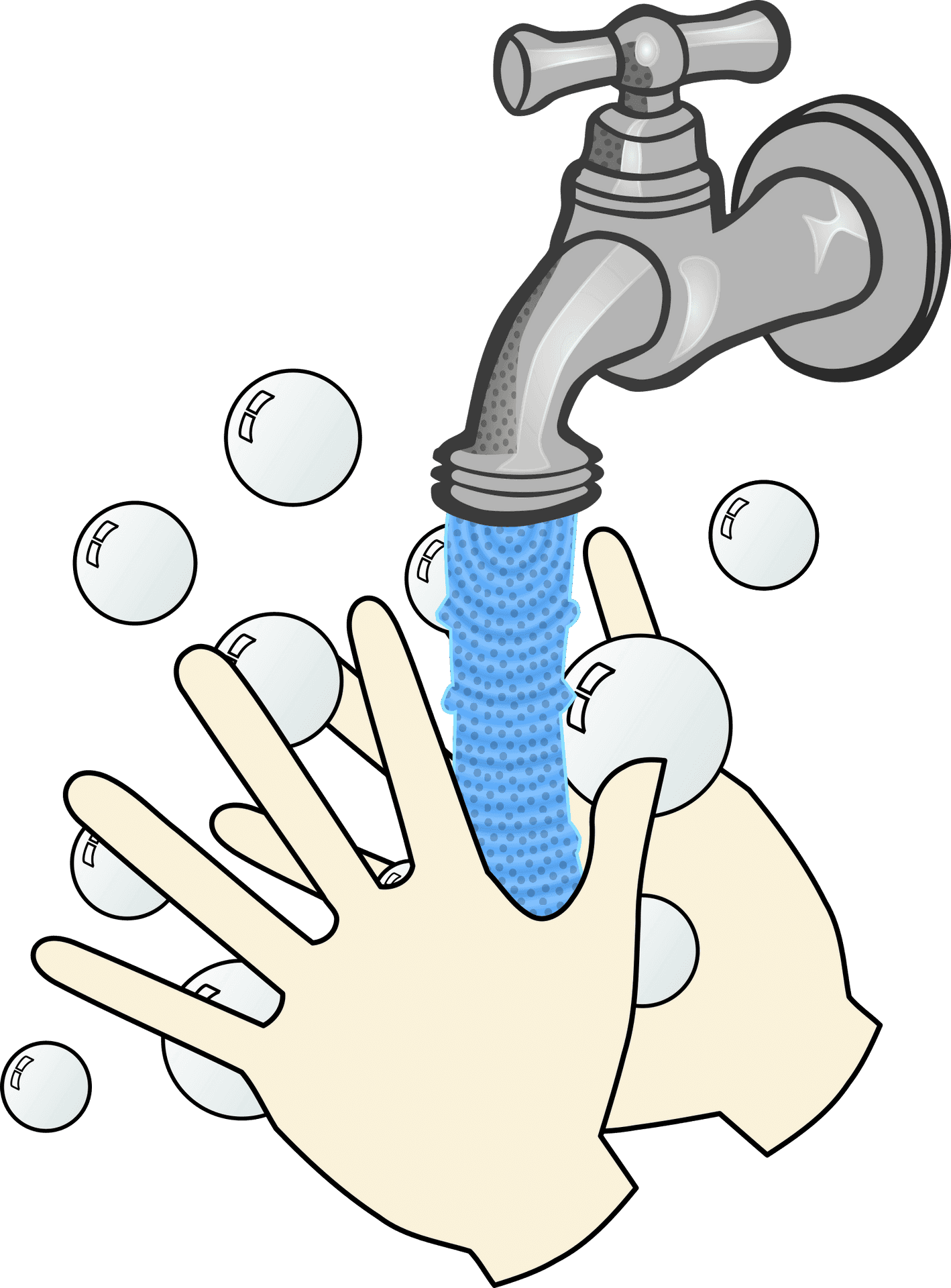 Handwashing Procedure Illustration PNG