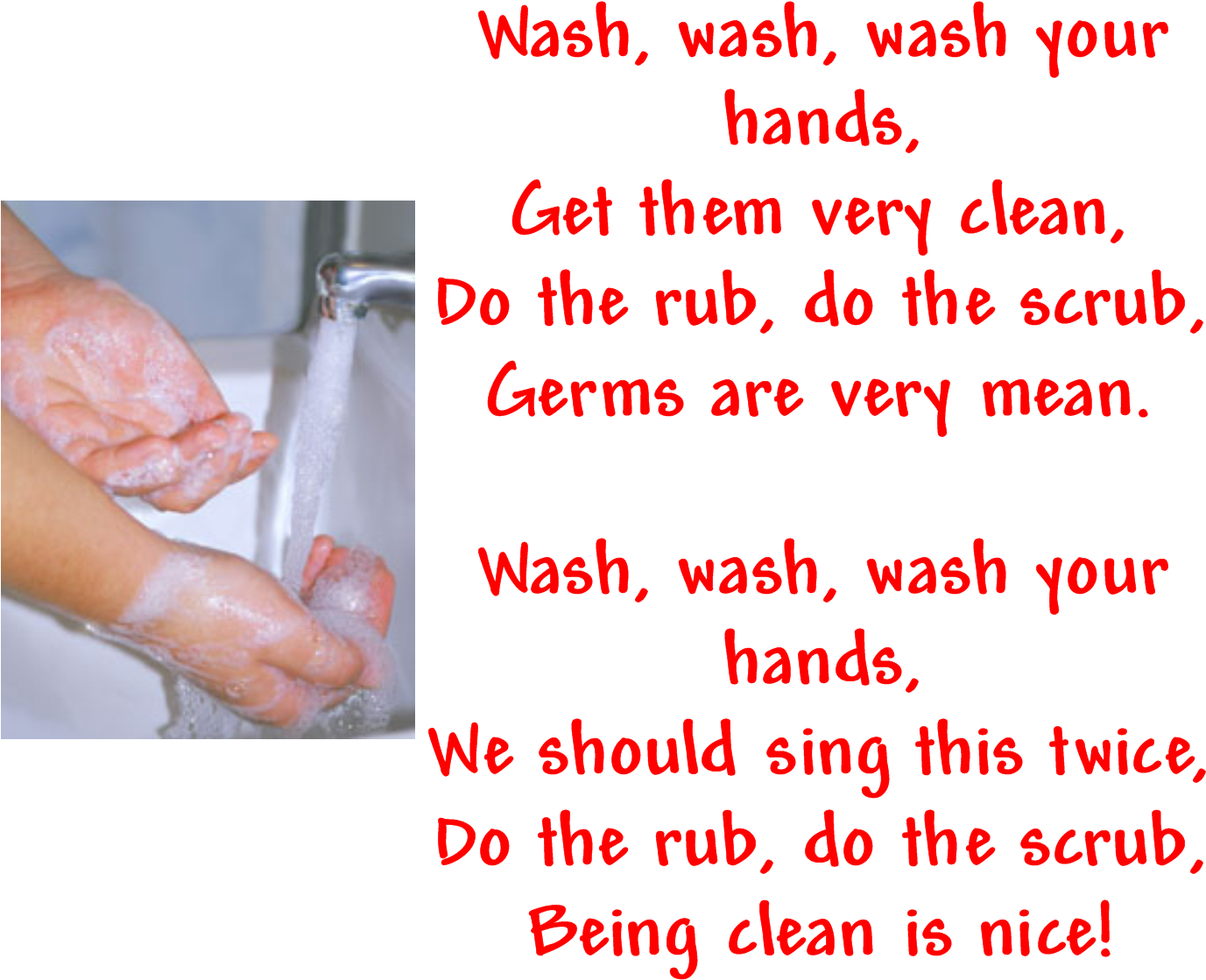 Handwashing Song Reminder PNG