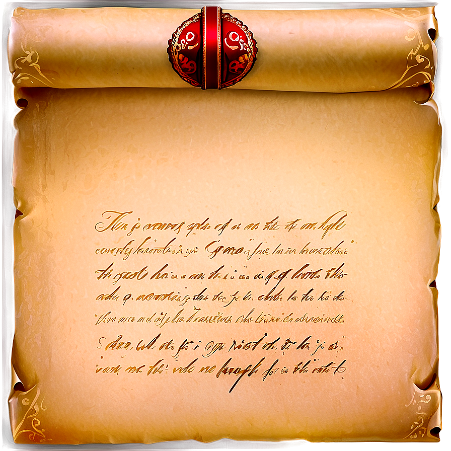 Handwritten Letter Scroll Png Nce48 PNG