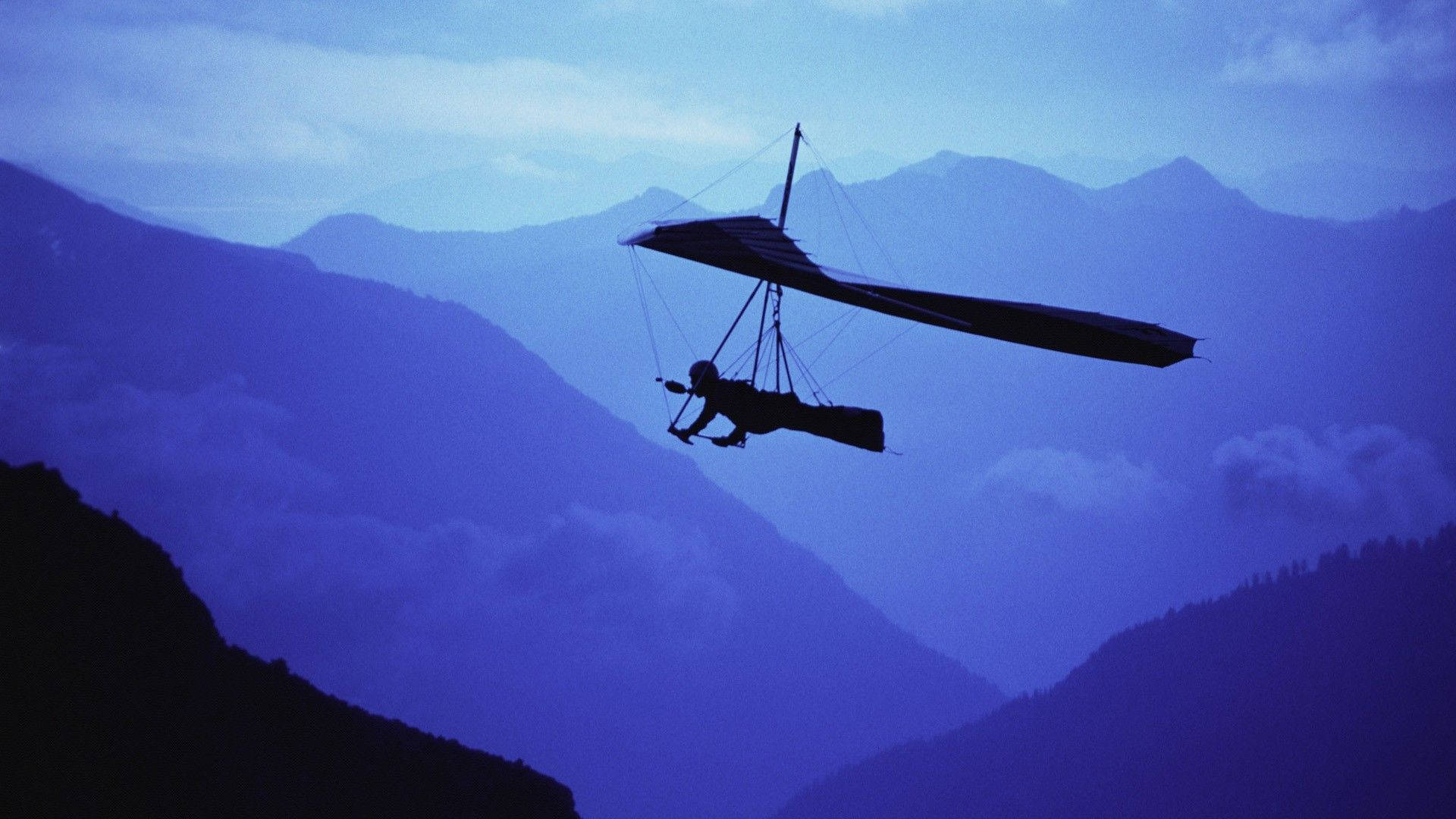 Hang Gliding Dawn Blue Mountains Wallpaper