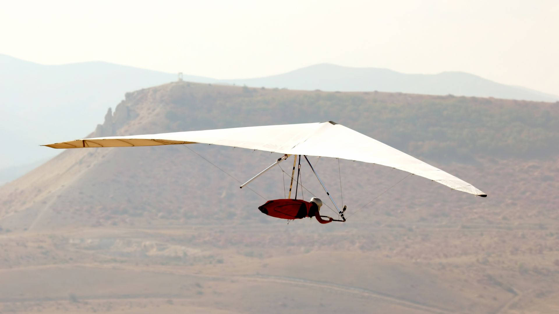 Hang Gliding Sport Flying Desert Wallpaper