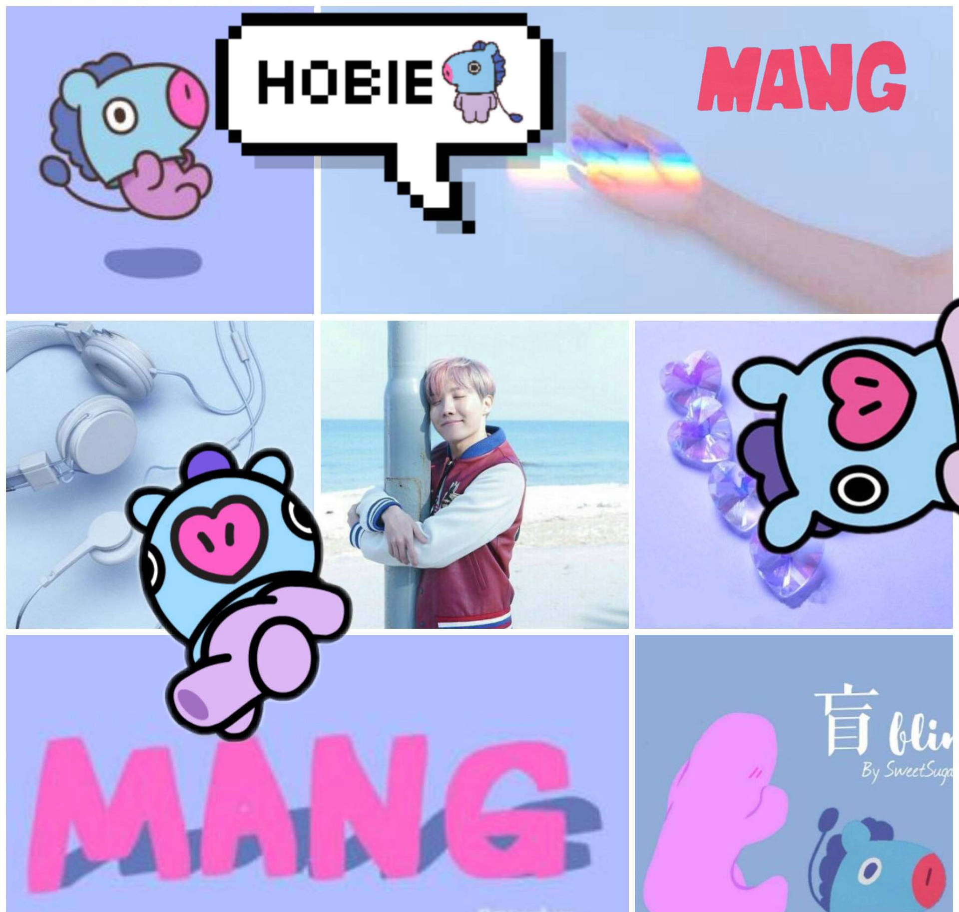 Hang Out With The Ever-adorable Mang Bt21 In This Bright And Playful Desktop Wallpaper. Wallpaper