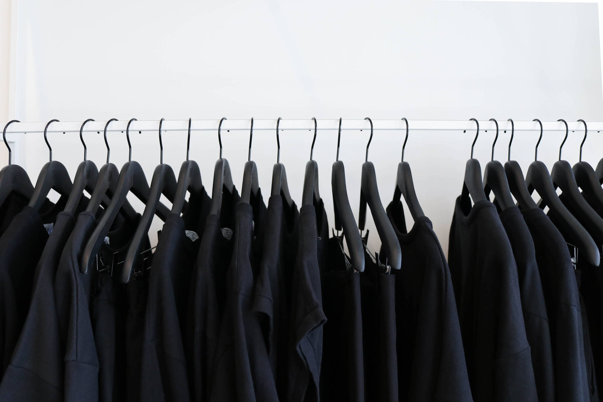 Hanging Black Clothes Background