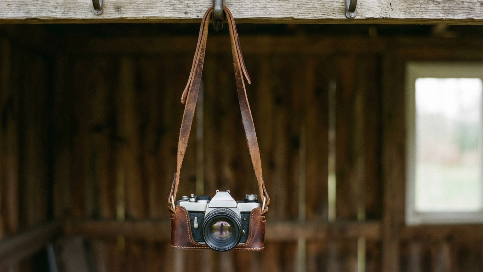 Hangende Camera Rustiek Achtergronden