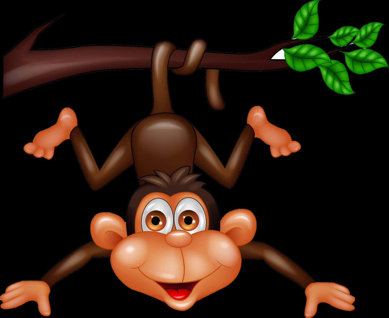 Hanging Cartoon Monkey PNG
