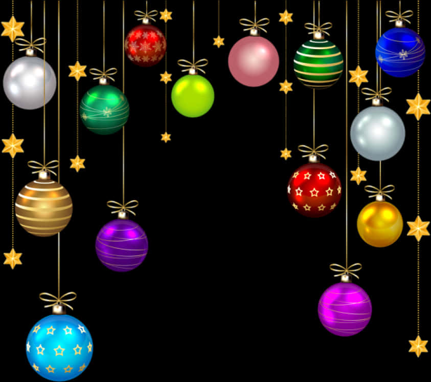 Hanging Christmas Ornaments Decoration PNG