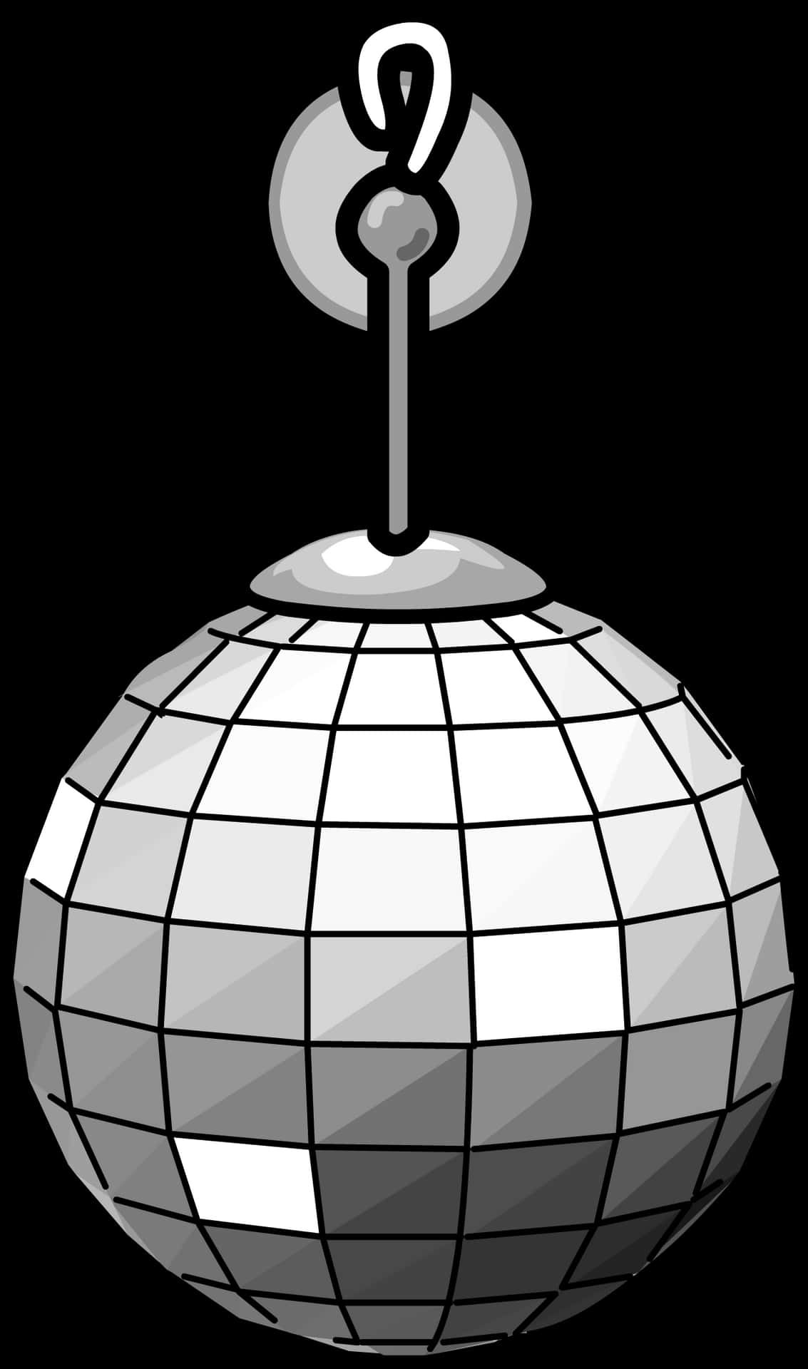 Hanging Disco Ball Vector PNG