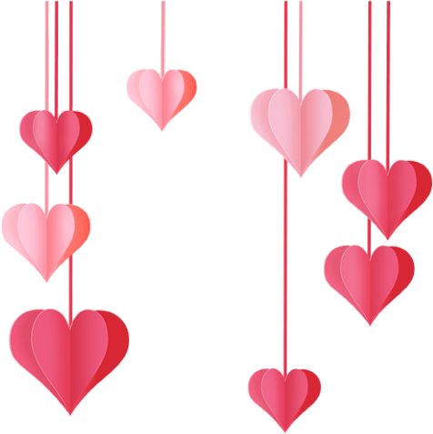 Hanging Hearts Decoration.png PNG