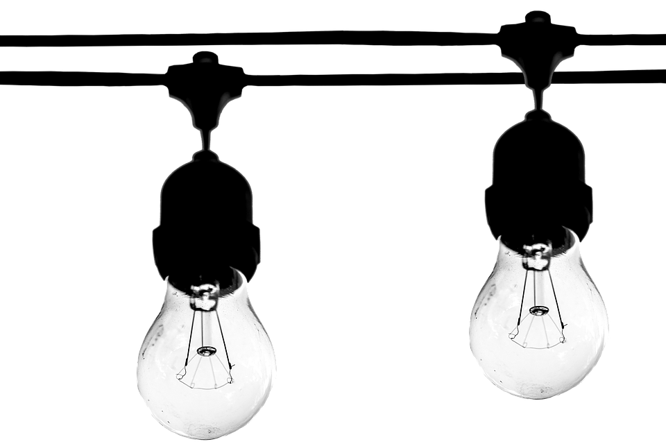 Hanging Lightbulbs Silhouette PNG