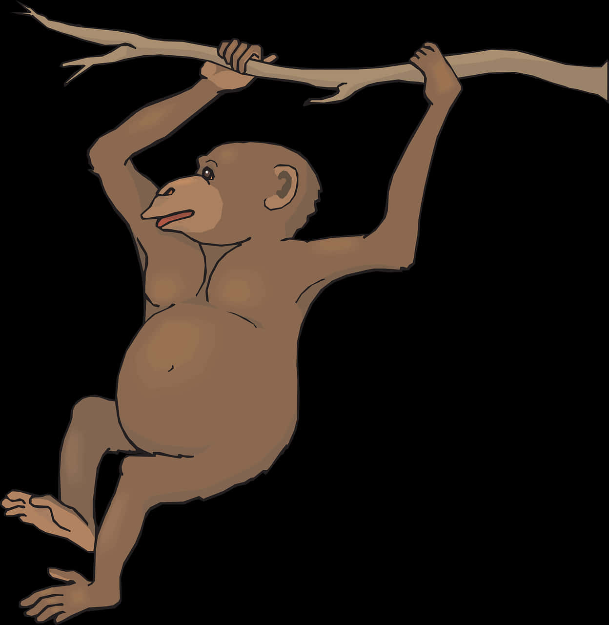 Hanging Monkey Cartoon PNG
