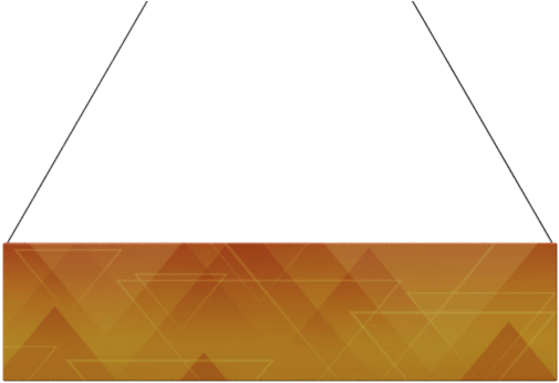 Hanging Orange Geometric Banner PNG