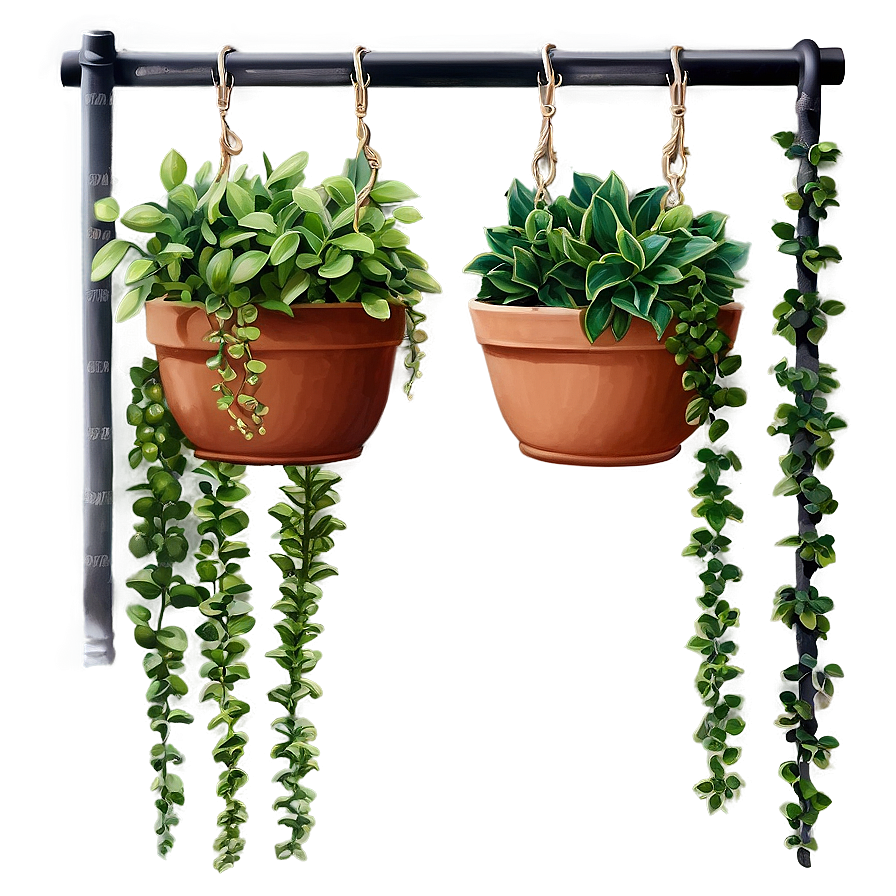 Hanging Plant Terrace Png Vxg24 PNG